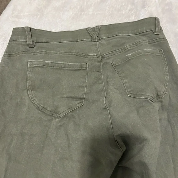 Democracy Women's Straight Leg Jeans - Olive Green - Picture 6 of 6